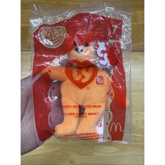 Ty Other - 2004 McDonalds ty Beanie Babies #7 Happy Meal promo 25th Bear orange bear SEALED